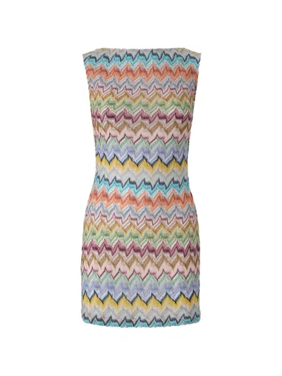 Missoni Zigzag-knit Backless Beach Dress In Multi