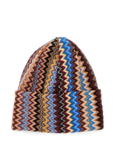MISSONI ZIGZAG-KNIT BEANIE HAT