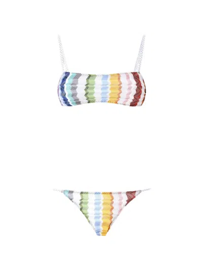 Missoni Zigzag-knit Bikini In Multi