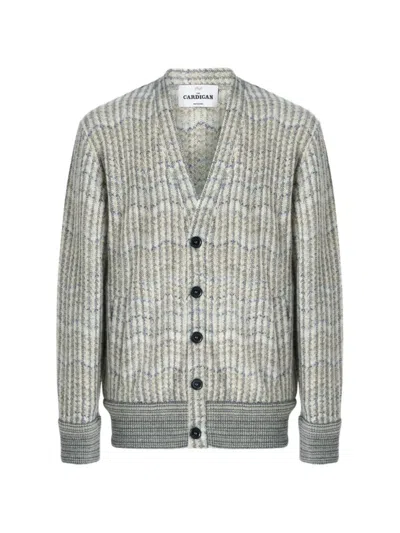 Missoni Cashmere And Viscose Cardigan With Side Pockets In Neutral
