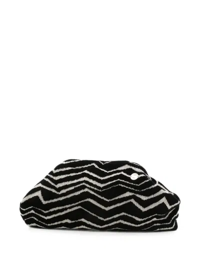 Missoni Kids' Zigzag-knit Clutch Bag In Black