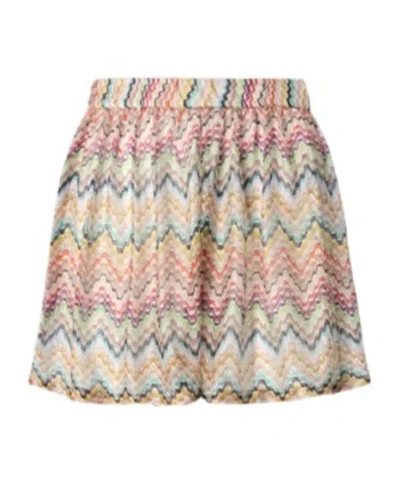Missoni Zigzag-knit Elasticated-waist Shorts In Multi