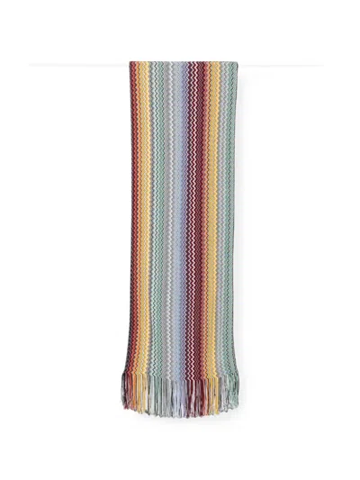 Missoni Zig-zag-knit Fringed Scarf In Multi
