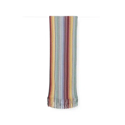 Missoni Zig-zag-knit Fringed Scarf In Grey