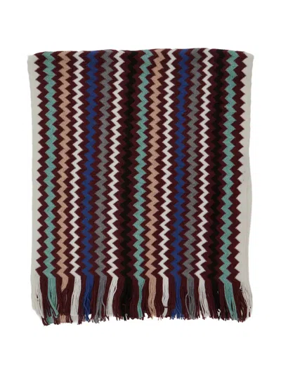 Missoni Zigzag-knit Fringed Scarf In Multi