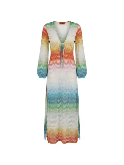 Missoni Zigzag-knit Maxi Dress In Multi