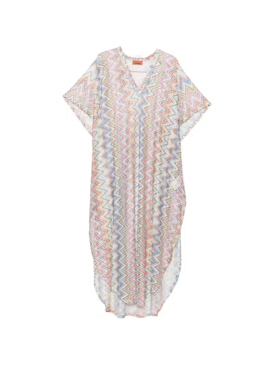 Missoni Zigzag-knit Maxi Kaftan Dress In Multi