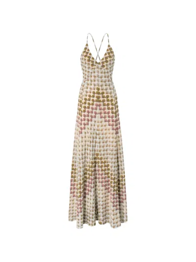 Missoni Zigzag-knit Open-back Dress In Neutral