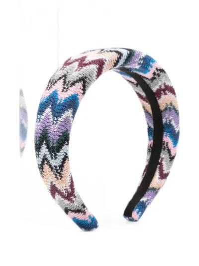 Missoni Zigzag-knit Padded Headband In Multi