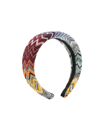 Missoni Zigzag-knit Padded Headband In Pattern