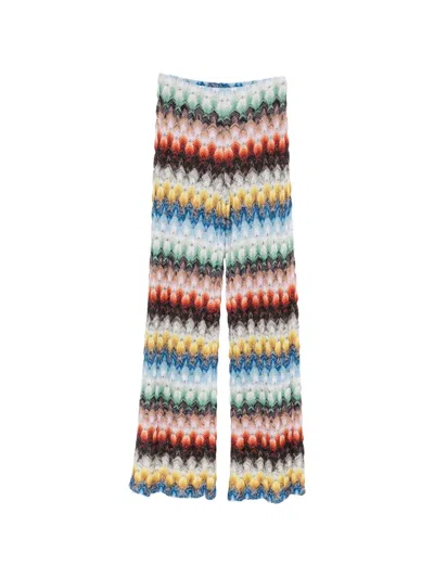 Missoni Zigzag-knit Palazzo Pants In Multi