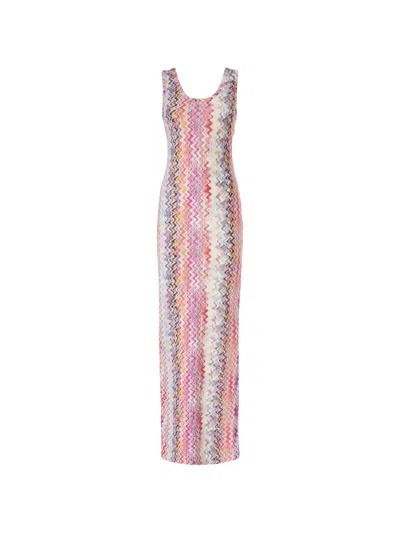 Missoni Zigzag-knit Scoop-neck Dress In Multi
