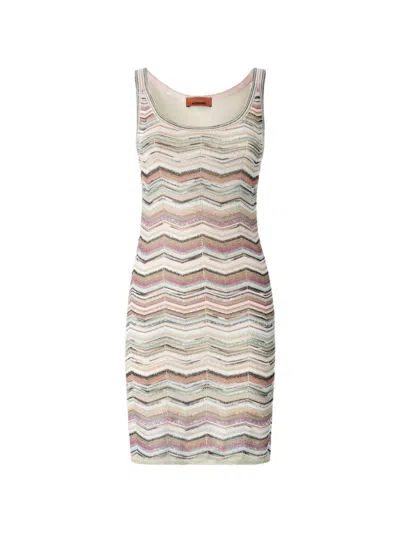 Missoni Zigzag-knit Scoop-neck Dress In Multi