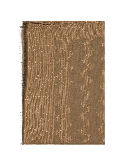 Missoni Zigzag-knit Sequin-embellished Scarf In Multi