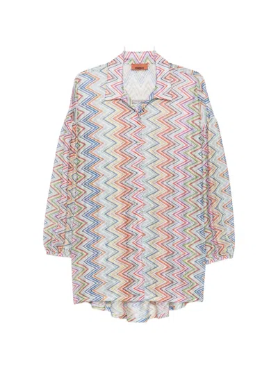Missoni Zigzag-knit Shirt In Multi