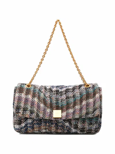 Missoni Zigzag-knit Shoulder Bag In Red