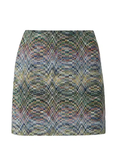 Missoni Zigzag-knit Skirt In Animal Print