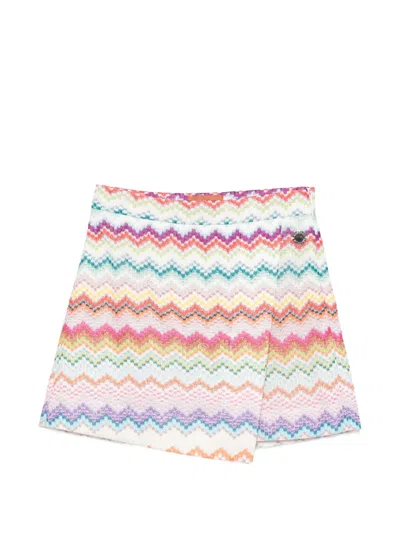 Missoni Kids' Zigzag-knit Skorts In Multi