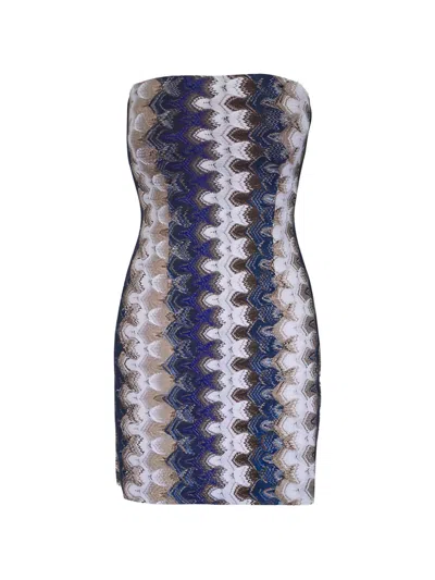 Missoni Zigzag-knit Sleeveless Mini Dress In Black