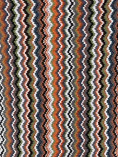 Missoni Zigzag-knit Striped Scarf In Multi