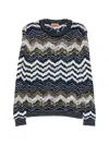 Missoni Embroidered Stretch Wool-blend Sweater In Multi