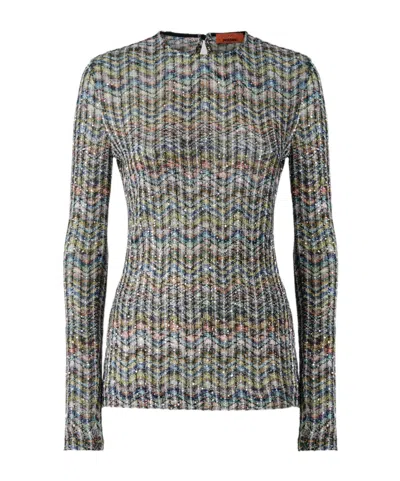 Missoni Zigzag-knit Sweater In Multi