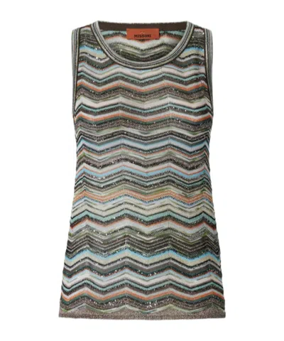 Missoni Zigzag-knit Top In Multi