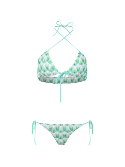 Missoni Zigzag-knit Triangle Bikini In Multi