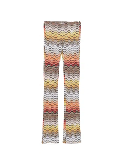Missoni Zigzag-knit Trousers In Multi