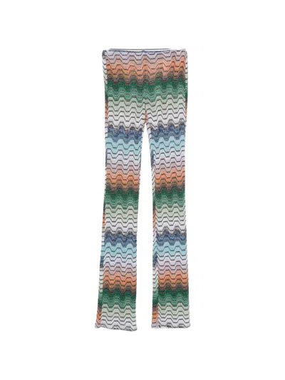 Missoni Zigzag-knit Trousers In Multi