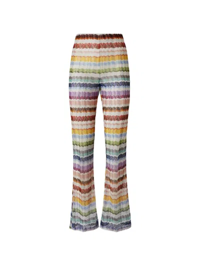 Missoni Zigzag-knit Trousers In Multi