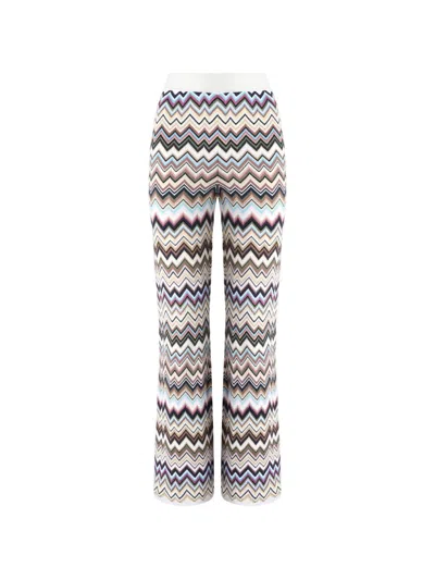 Missoni Zigzag-knit Trousers In Multicolor