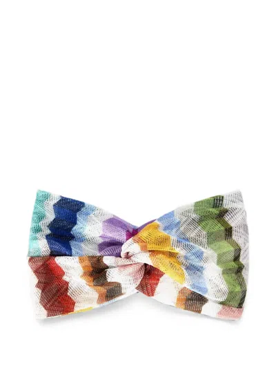 Missoni Zigzag-knit Twisted Headband In Multi