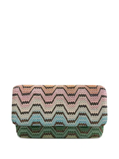 Missoni Zigzag-knit Wallet In Multi