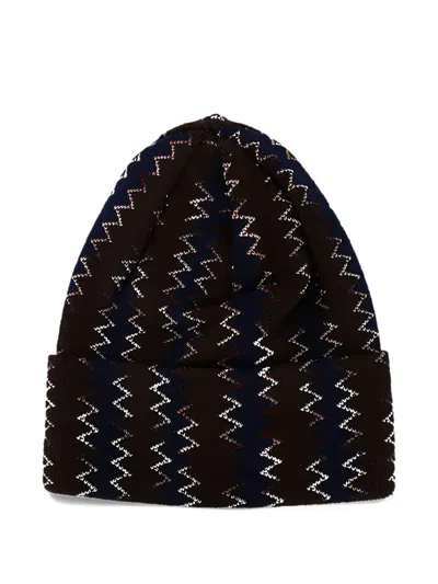 Missoni Zigzag-knit Wool Beanie Hat In Yellow