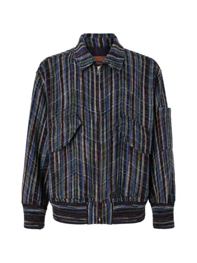 Missoni Zigzag-knit Zip-up Jacket In Black