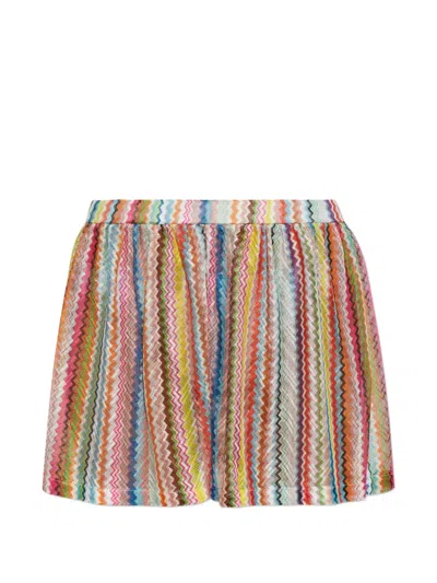 Missoni Zigzag-motif Shorts In Multi