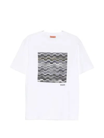 Missoni Zigzag-patch T-shirt In White