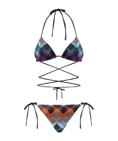 Missoni Zigzag-pattern Bikini In Multi