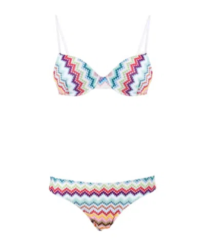MISSONI MISSONI LUREX ZIGZAG BIKINI SET