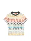 Missoni Zigzag-pattern Logo-detail Cotton T-shirt In Multi