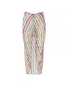 Missoni Gathered Striped Metallic Crochet-knit Midi Skirt In Multi
