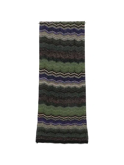 Missoni Zigzag-pattern Scarf In Black