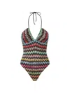 Missoni Zigzag-pattern Swimsuit In Black