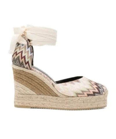 Missoni Zigzag-pattern Tie Espadrilles In Multi