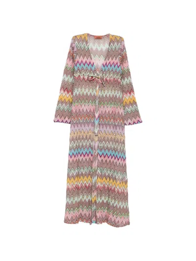 Missoni Zigzag-pattern V-neck Cover-up In Multi