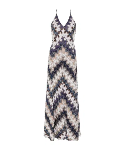Missoni Sleeveless Long Dress In Multi