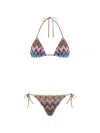 Missoni Zigzag-patterned Bikini In Brown
