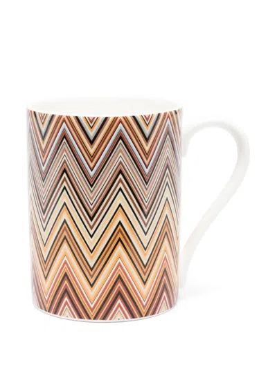 Missoni Zigzag-print Mug In Brown