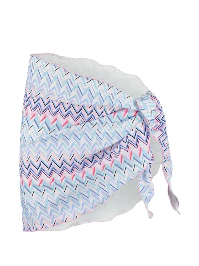 Missoni Kids' Zigzag-print Sarong In White